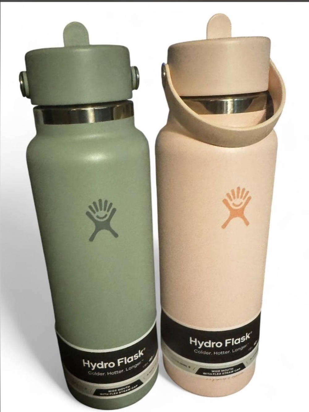 Hydro Flask Mint Green & Blush Pink Insulated Water Bottles